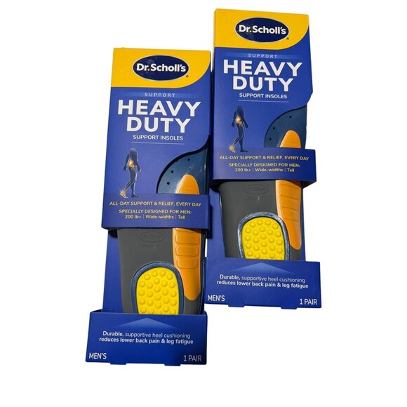2 Pack Dr. Scholl's Pain Relief Orthotics Insoles Heavy Duty Support, Men 8-15 - Picture 1 of 10